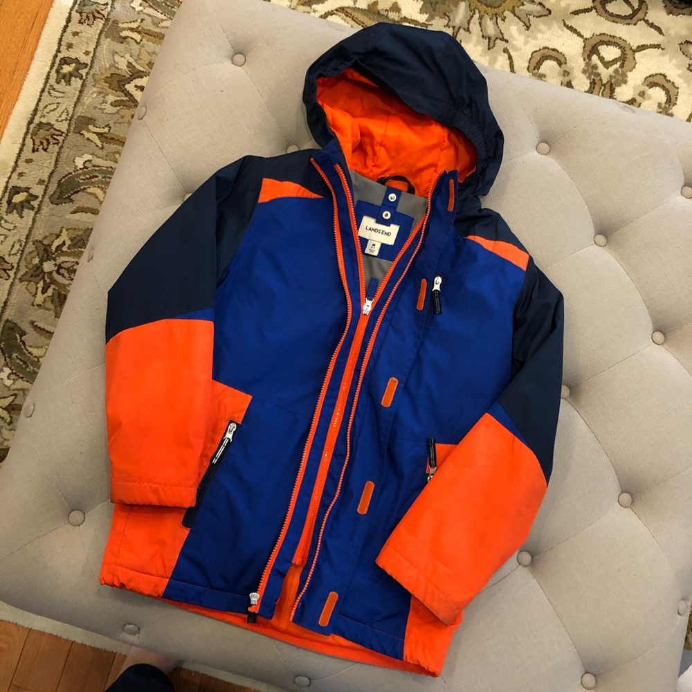 Lands End Boys Puffer Jacket Sz M - Picture 2 of 7